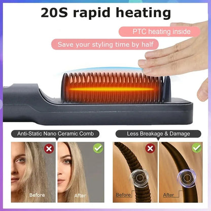 SilkStraight Pro™ – Ionic Heated Hair Straightening Brush