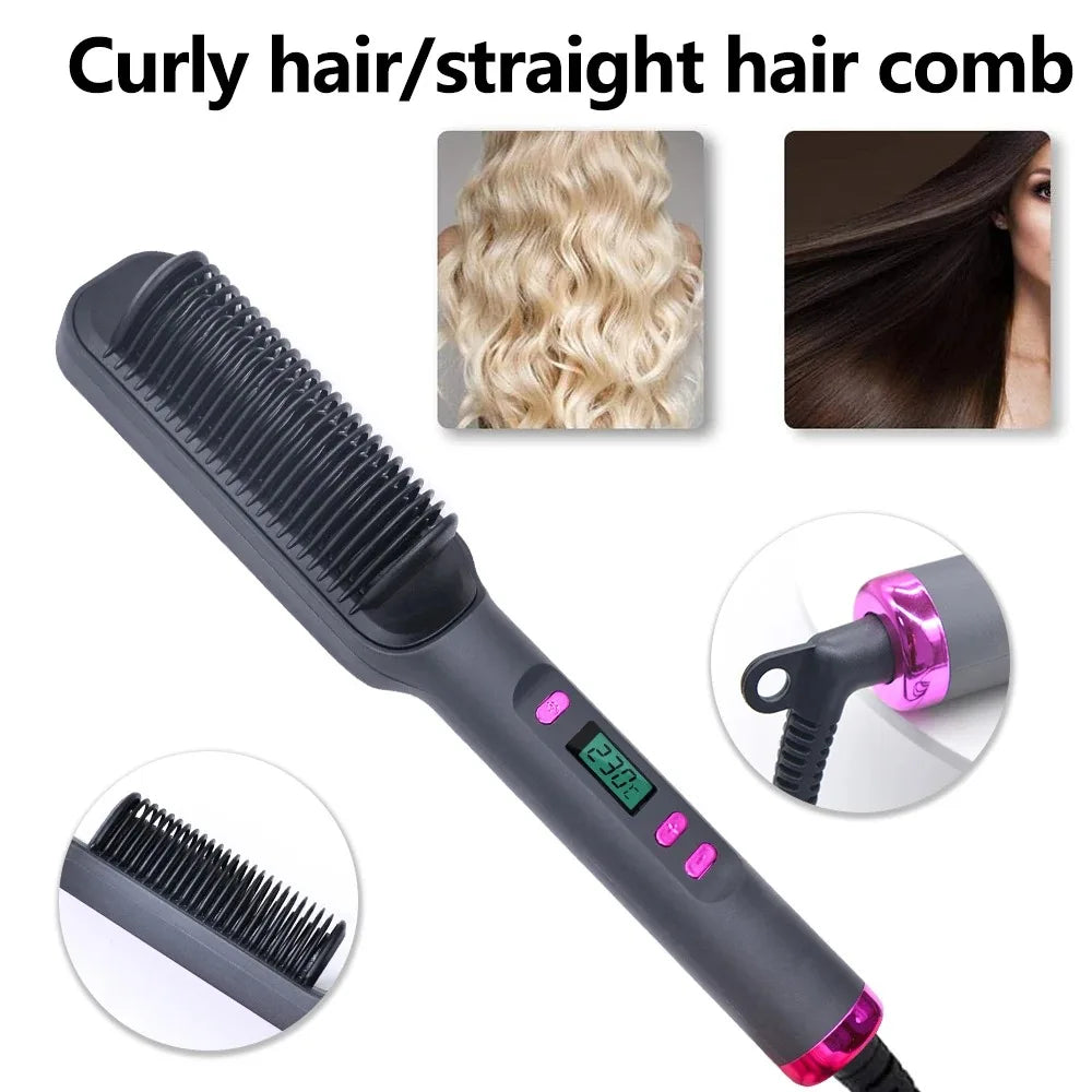 SilkStraight Pro™ – Ionic Heated Hair Straightening Brush