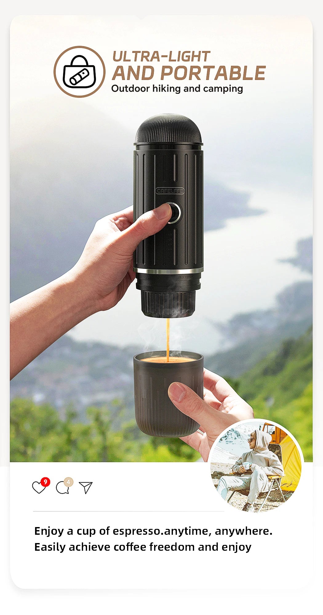 Camp Café Wireless portable espresso