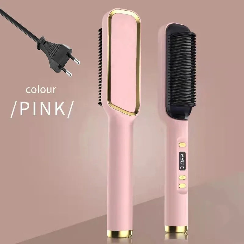 SilkStraight Pro™ – Ionic Heated Hair Straightening Brush
