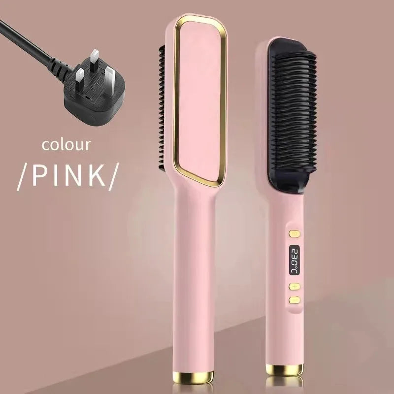 SilkStraight Pro™ – Ionic Heated Hair Straightening Brush