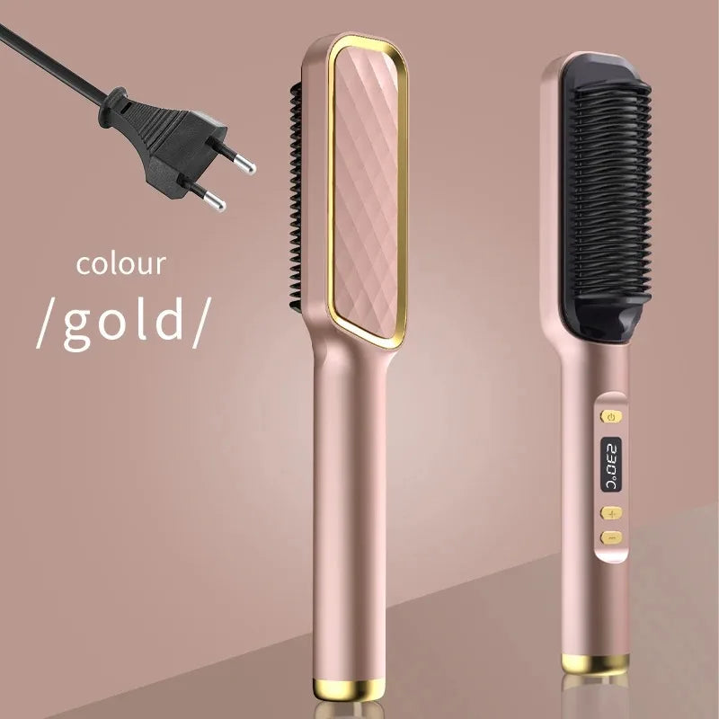 SilkStraight Pro™ – Ionic Heated Hair Straightening Brush